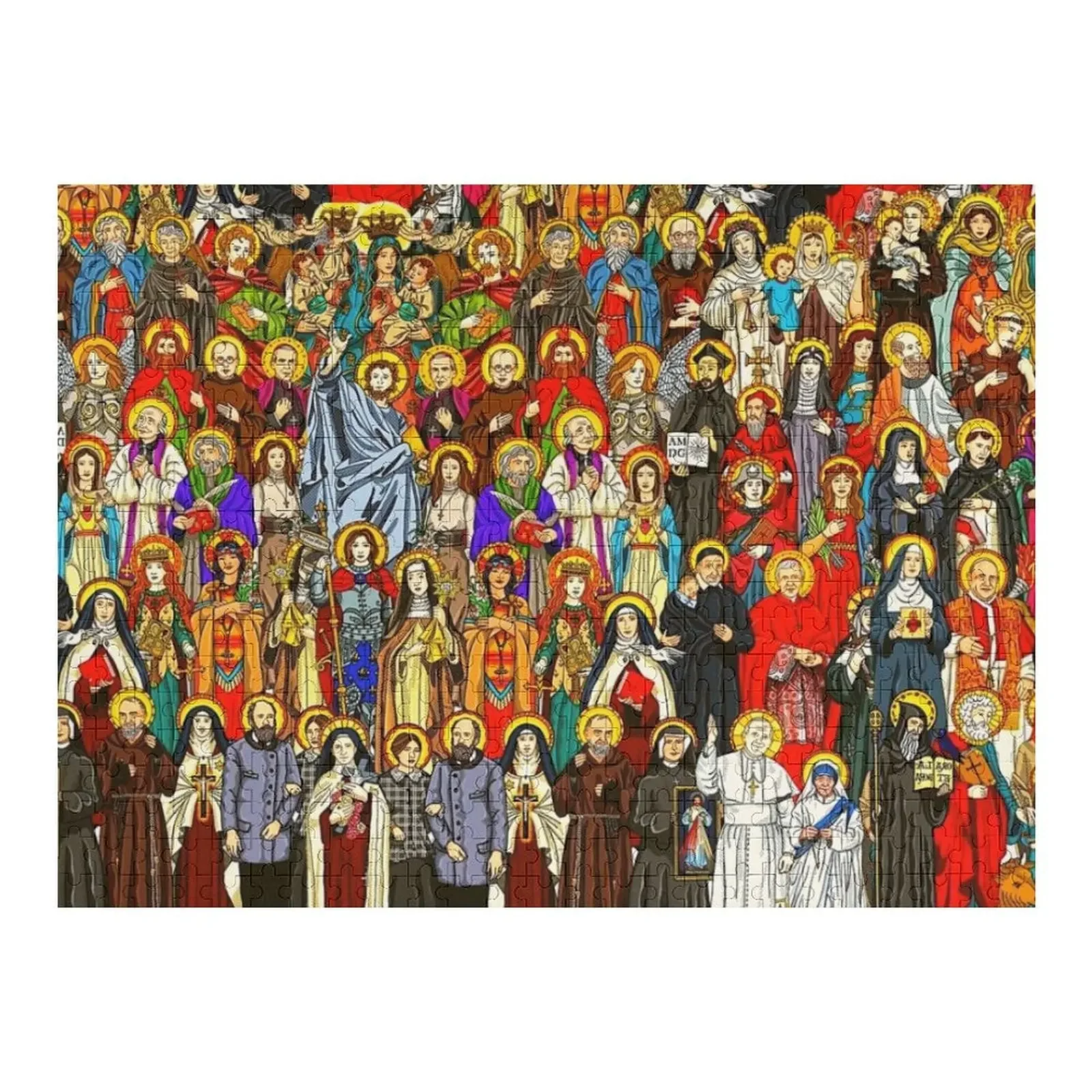 

Saints, All saints, Catholic Saints Jigsaw Puzzle Photo Personalized Gifts With Photo Adult Wooden Puzze Custom Gift Puzzle