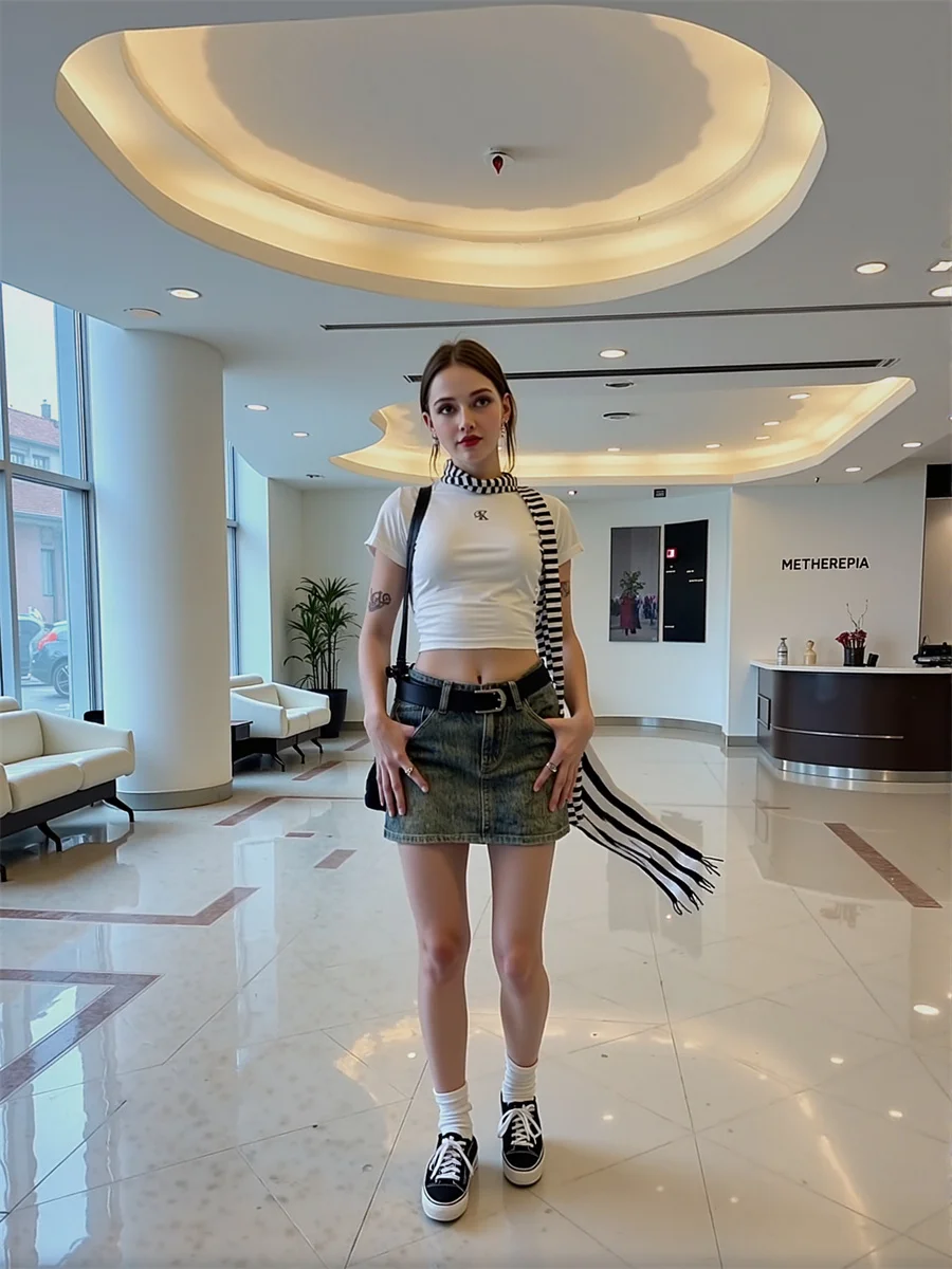 

Denim Mini Skirts Womens Mesh Layered Ruffled Chic Flowy Summer Prom Party Fashionable Banquet Cute Gauze Appliques Youth