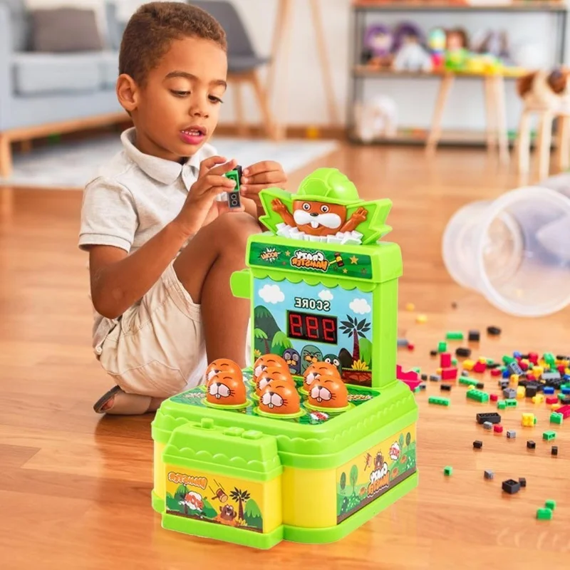 Elektrisch Whack-A-Mole-educatief spel met scoren, lichten en geluidseffecten - interactief speelgoed voor jongens en meisjes