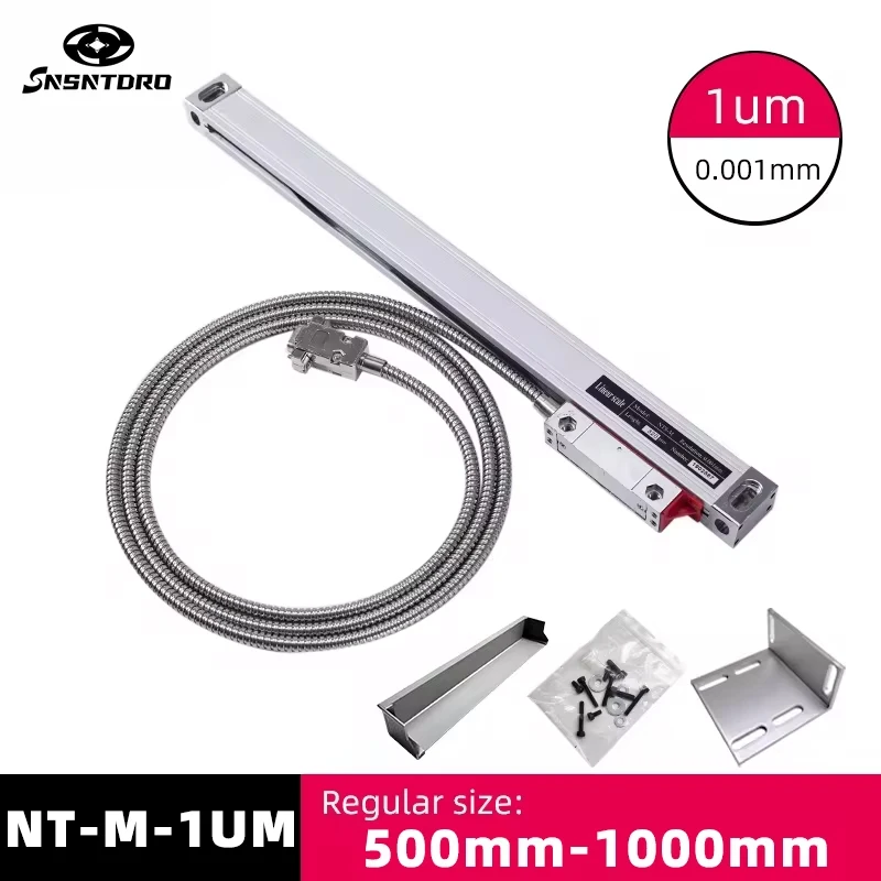 NT-M-1um High Precision Milling Lathe Grinder DRO Linear Glass Scale 450mm-1000mm TTL  5VDC Grating Ruler Sensor Displacement