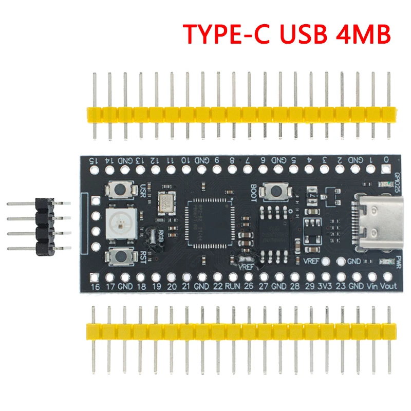 Raspberry Pi Pico Board RP2040 Dual-Core 264KB ARM Low-Power Microcomputers High-Performance Cortex-M0+ Processor