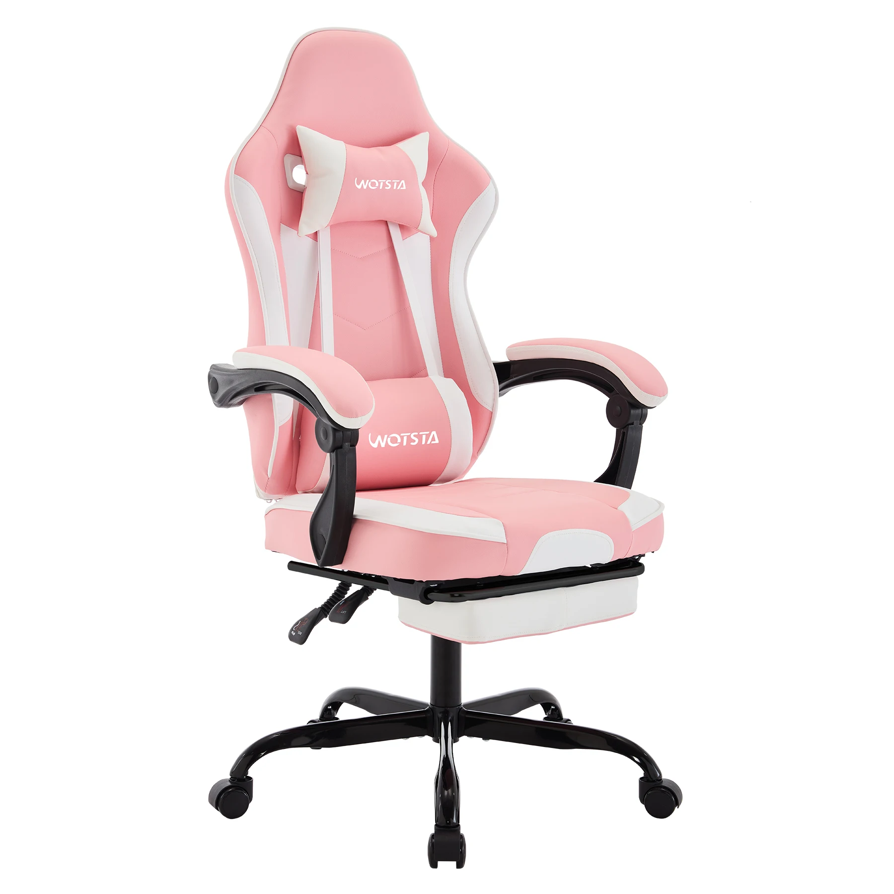 WOTSTA Gaming-Stuhl, ergonomischer Büro-Liegestuhl für Computer mit Massage, Lordosenstütze, E-Sports-Gamer-Stühle