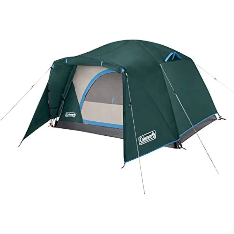 

Coleman Skydome Camping Tent with Full-Fly Weather Vestibule, 2/4/6 Person Weatherproof Tent with Rainfly, Carry Bag