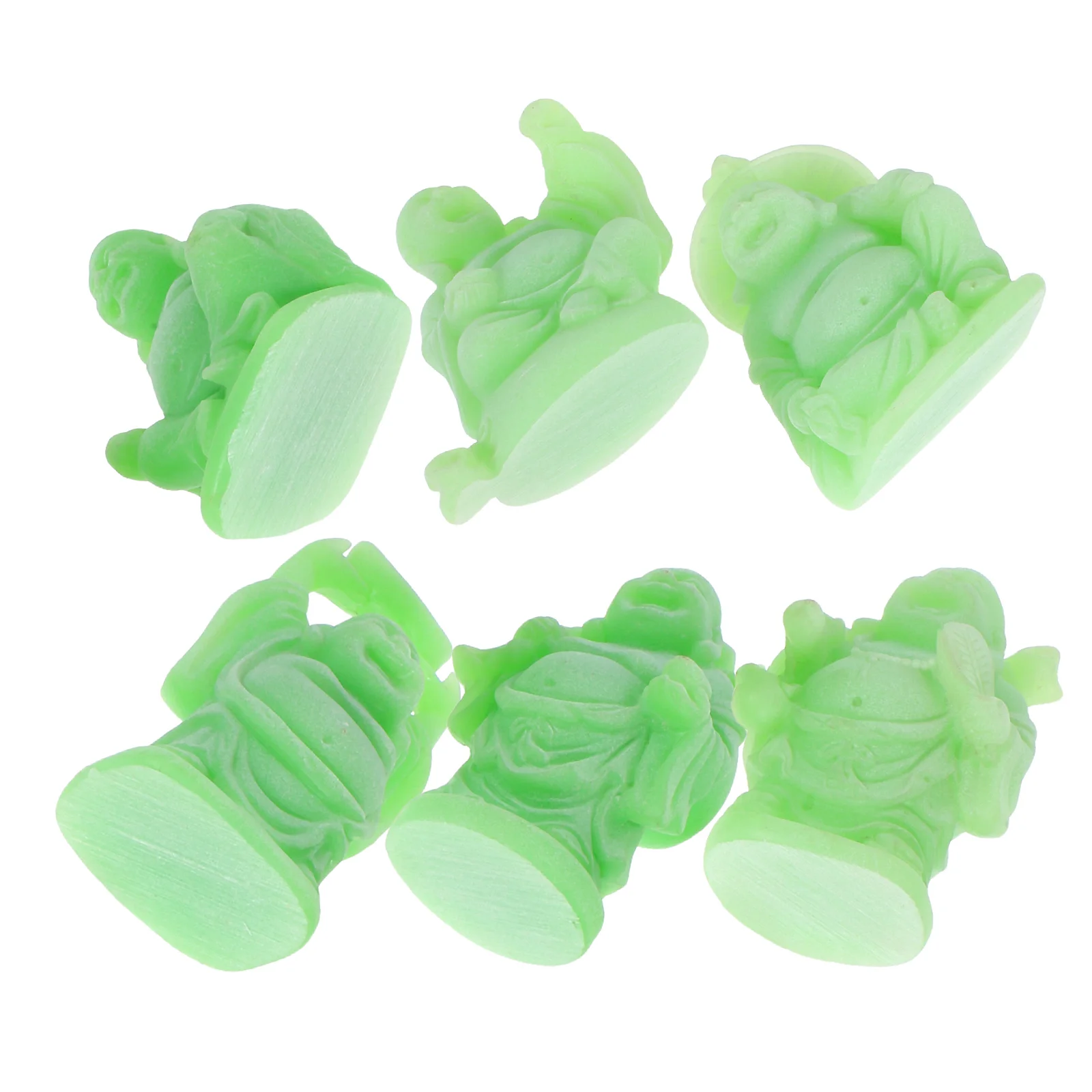 

6Pcs Miniature Buddha Statue Resin Crafted Feng Shui Ornament for Home Office Energy Luck Prosperity Decoration