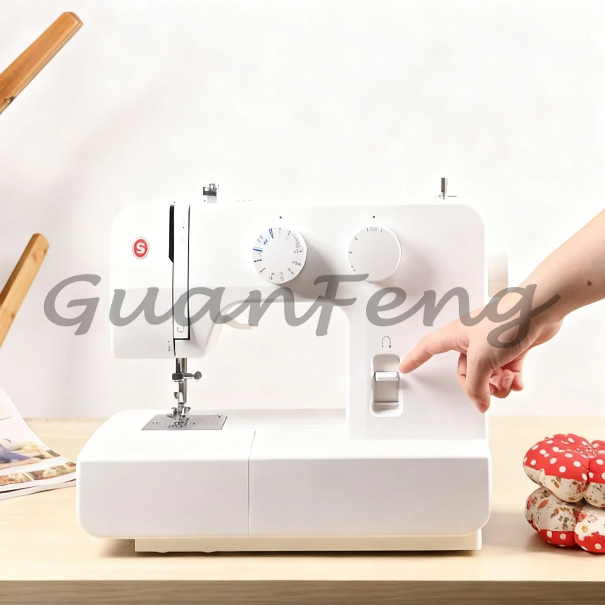 Beginner Friendly Small Electric Sewing Machine Portable 12 Stitch Patterns Household Fabric Repair Tool Kit