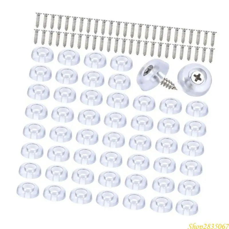 150Pcs Cutting Board Feet Bumper Screw On Rubber Feet with Screws Nonslip Round Chair Leg Caps Feet Pad Enduring 831F