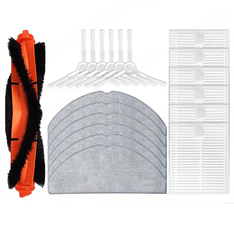 Accessoires de remplacement pour aspirateur robot S20/D106 : brosse à rouleau principal ABSS, chiffon de nettoyage, filtre HEPA.