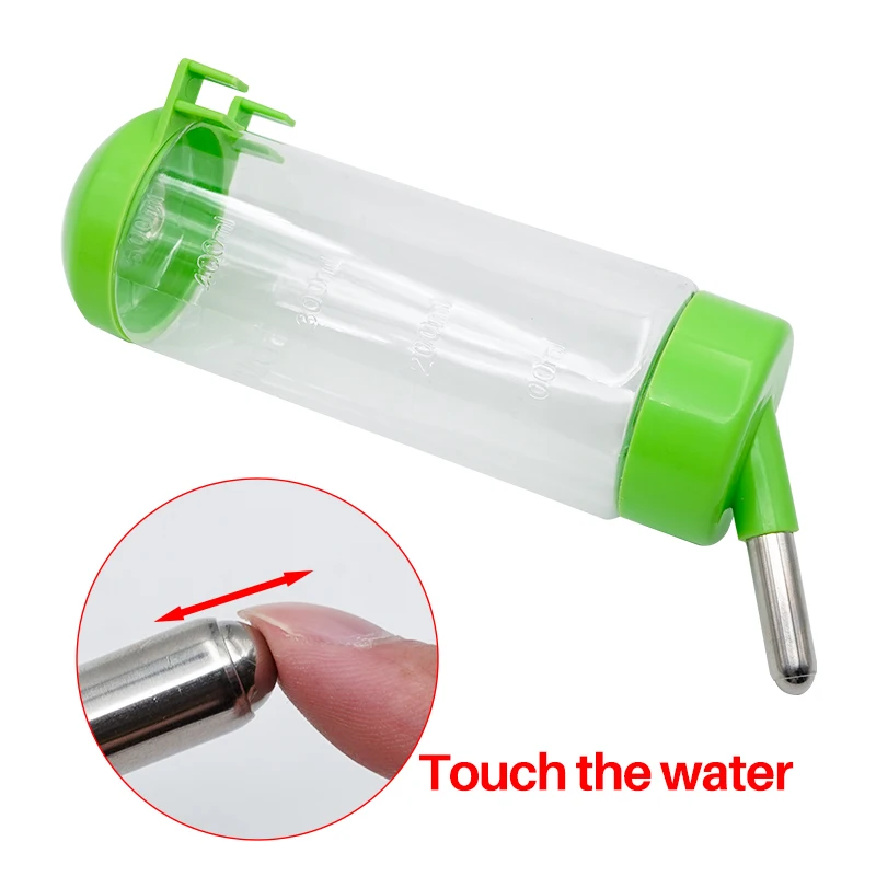 500Ml Hamster Drinker Rabbit Pet Water Dispenser Hanging Bottle Drinker Automatic Pet Waterer Drinking Head Pipe Fountain