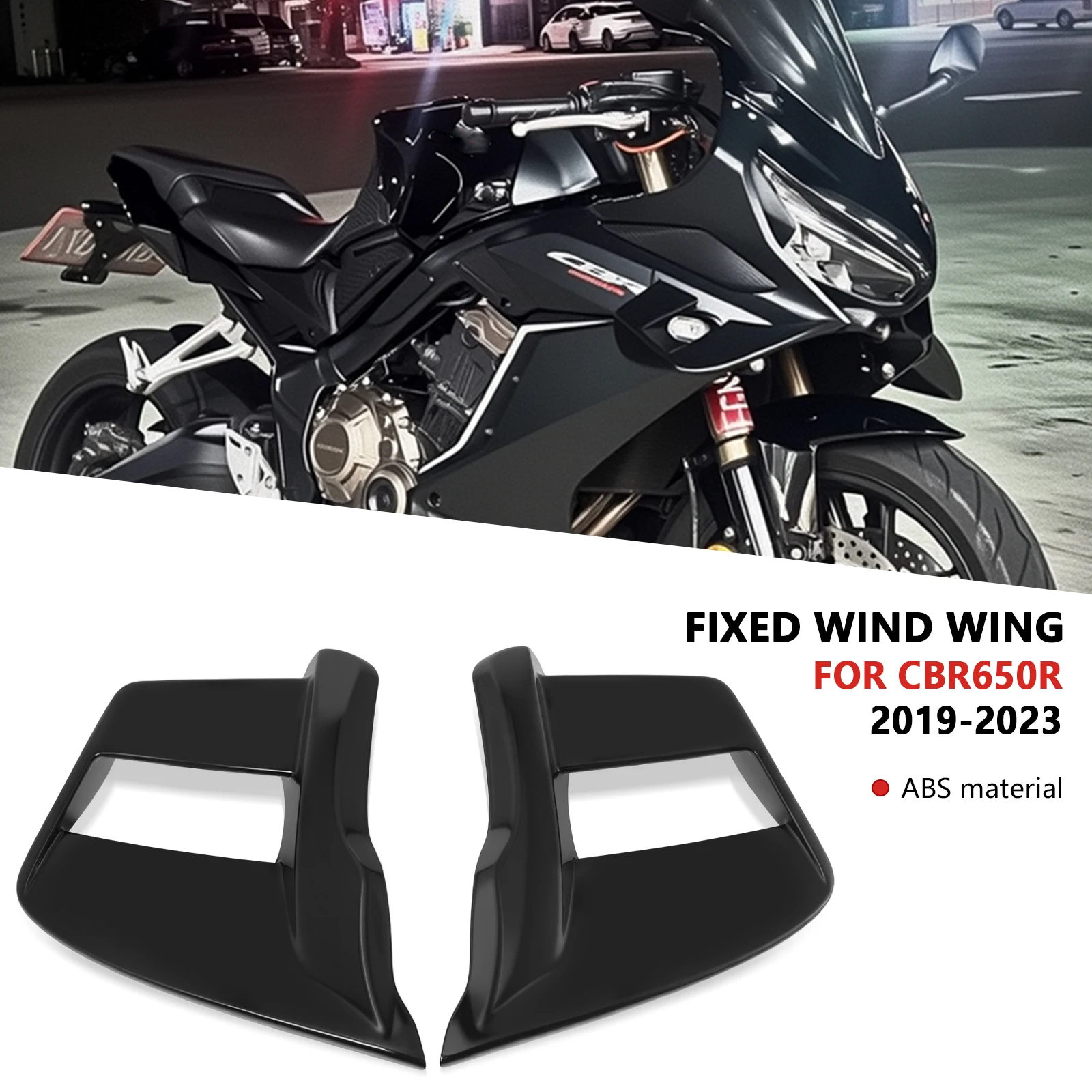 

FOR CBR650R CBR 650R 2019 2020 2021 2022 2023 front spoiler front beak spoiler motorcycle winglet spoiler downforce deflector