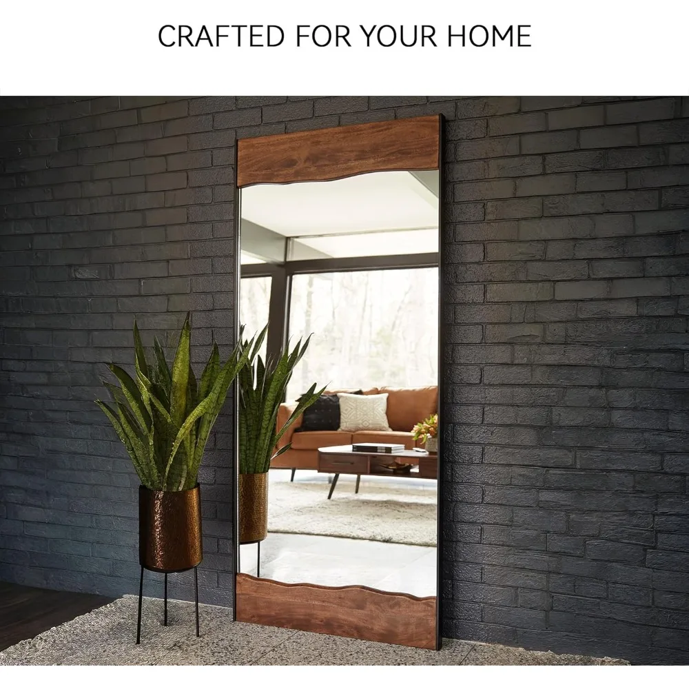 Design by Ashley Panchali Industrial Floor Mirror Brown & Black Large