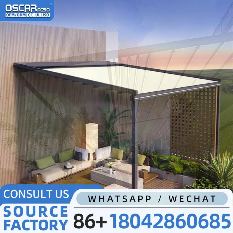 

Outdoor Sunshade Electric Retractable Patio Awning for Balcony and Garden Stylish Durable Canopy Shade Shelter Backyard Courtyar