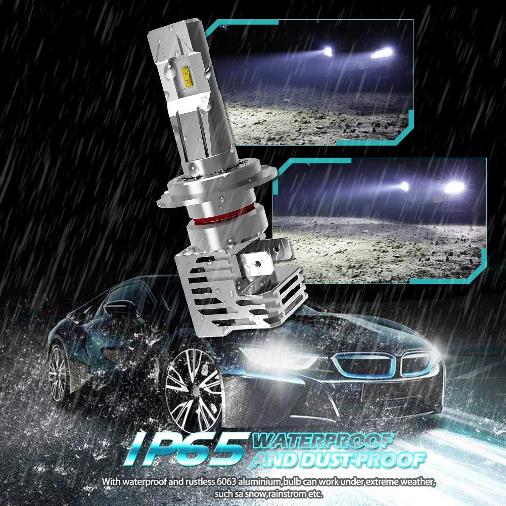 2Pcs High Power H7 Led Headlights Bulbs Canbus No Error 100W 6500K White Car Headlamp 12V For Peugeot 2008 207 208 308 CC SW