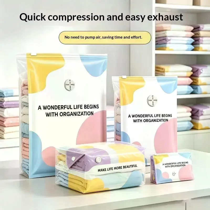 1PC Thickened Vacuum Compression Bag, Transparent Quilt Vacuum Bag , Household Clothing Storage And Sorting Bag , Storage Bag