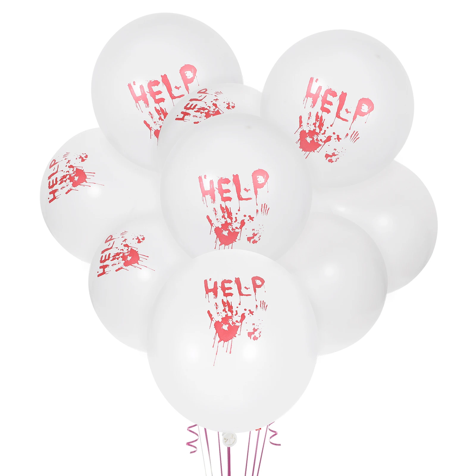 

100pcs Bloody Hand Halloween Decorations Scary Party Accessories Creepy Handprint Balloons Emulsion Balloons Crime Scene Decor