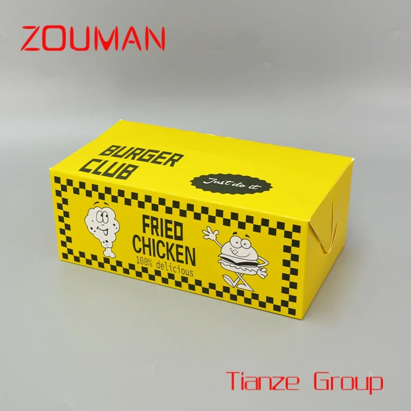 Custom , Custom Restaurant Fast Food Packaging Fried Chicken Chips Takeaway Food Box Packaging