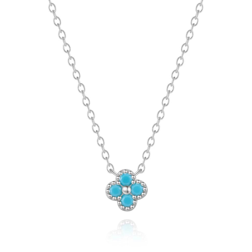 Women's 925 Sterling Silver Four-leaf Clover Necklace