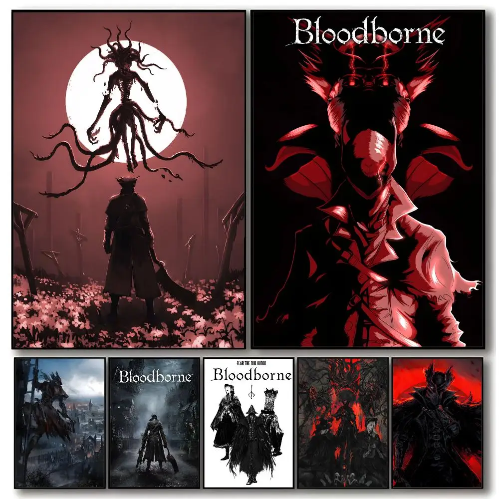 action game b-bloodborne Poster Trendy Aesthetic Wall Art Poster for Dorm Room Bedroom Decor
