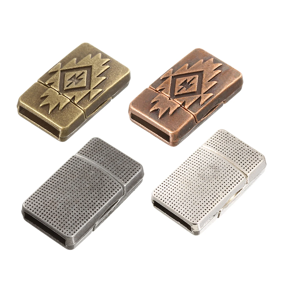 5Pcs/Lot Magnetic Clasps Connector Flat Oblate End Clasp 10x2mm For Diy Jewelry Bracelets Leather Cord Buckle Fasten Component