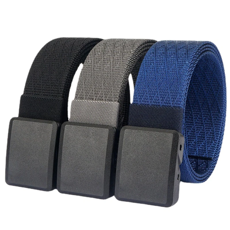 Men Female Belts Military Nylon Adjustable Belt Men Outdoor Travel Tactical Waist Belt with Plastic Buckle Pants Designer Belts