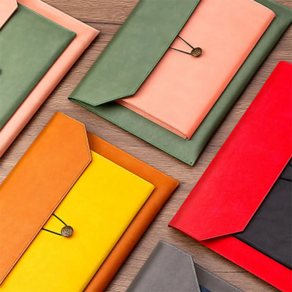 A4ペーパーレザードキュメント収納バッグ、防水、防塵、大容量、耐久性、データ、ビジネスポーチ、増粘