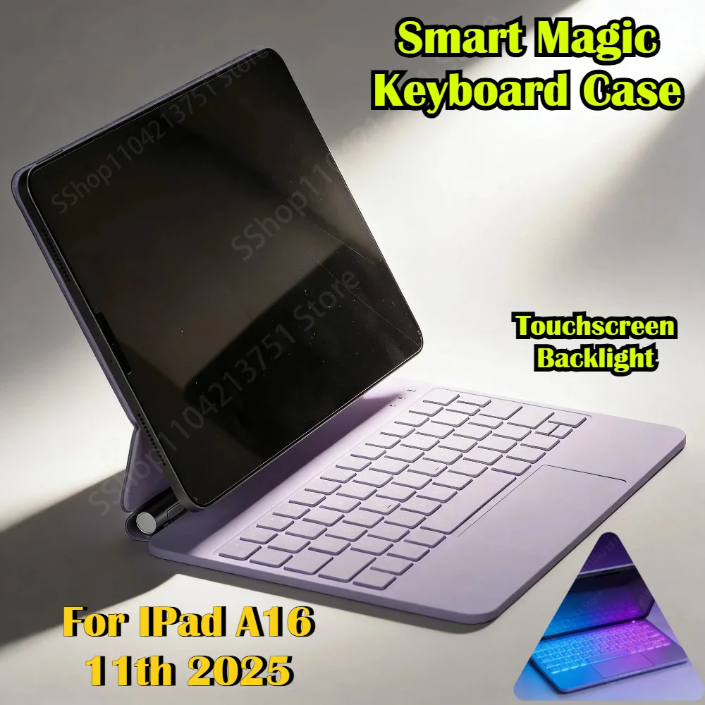 

2025 New Smart Magic Keyboard Case for IPad A16 11th Air 7 6 5 4 10 Th Generation M3 M2 Pro 12.9 11 13 " Magnetic Keyboard Cover