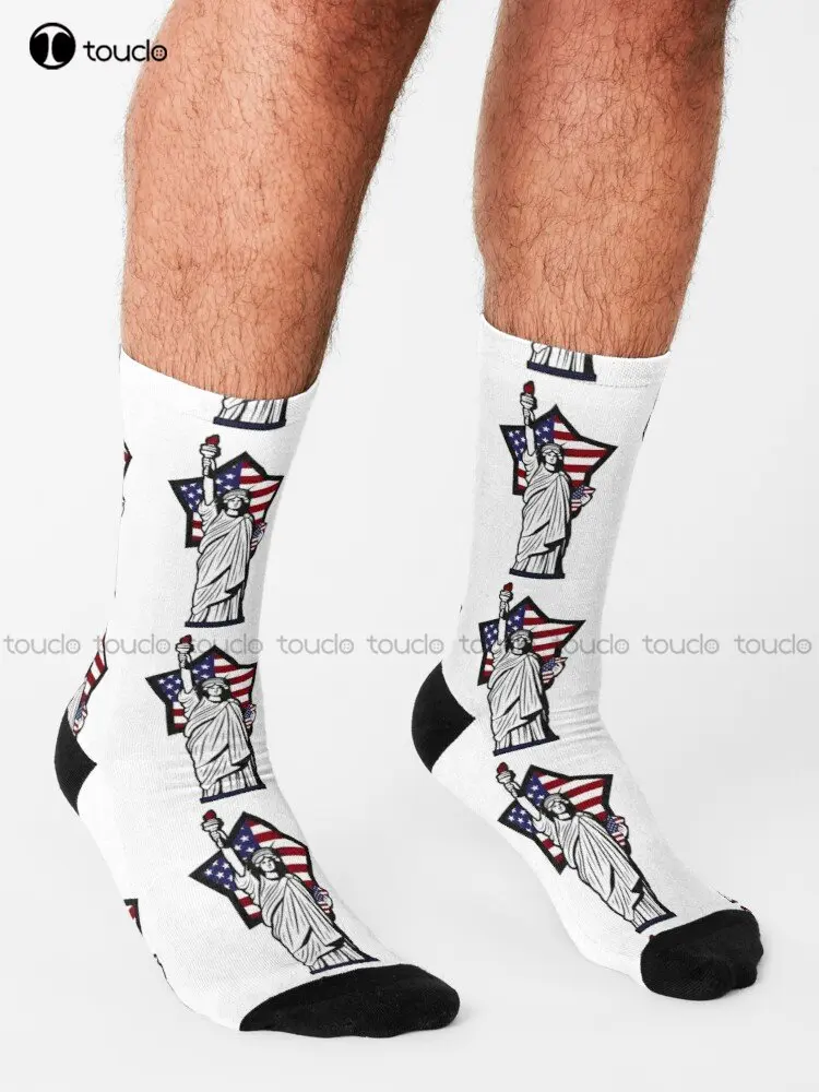 Ultra Maga Liberty Queen Socks Usa Socks Personalized Custom Unisex Adult Teen Youth Socks 360° Digital Print Custom Gift Casual