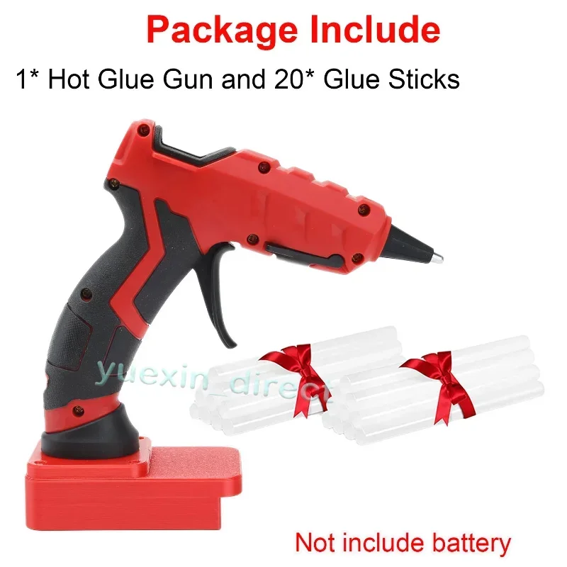 Imagem -05 - Cordless Hot Glue Gun Kit Artes e Ofícios Faça Você Mesmo Ferramenta de Reparação Elétrica do Calor Artesão V20 Bateria 20v Max 10 Pcs Cola Varas