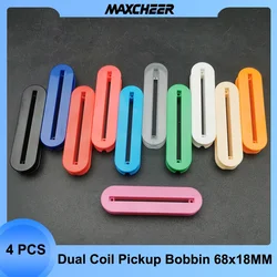 4Pcs Blade Style Pickup Bobbin for Humbucker 68x18MM Slug Bobbin Dual Coil Pickup Bobbin Multi Colour