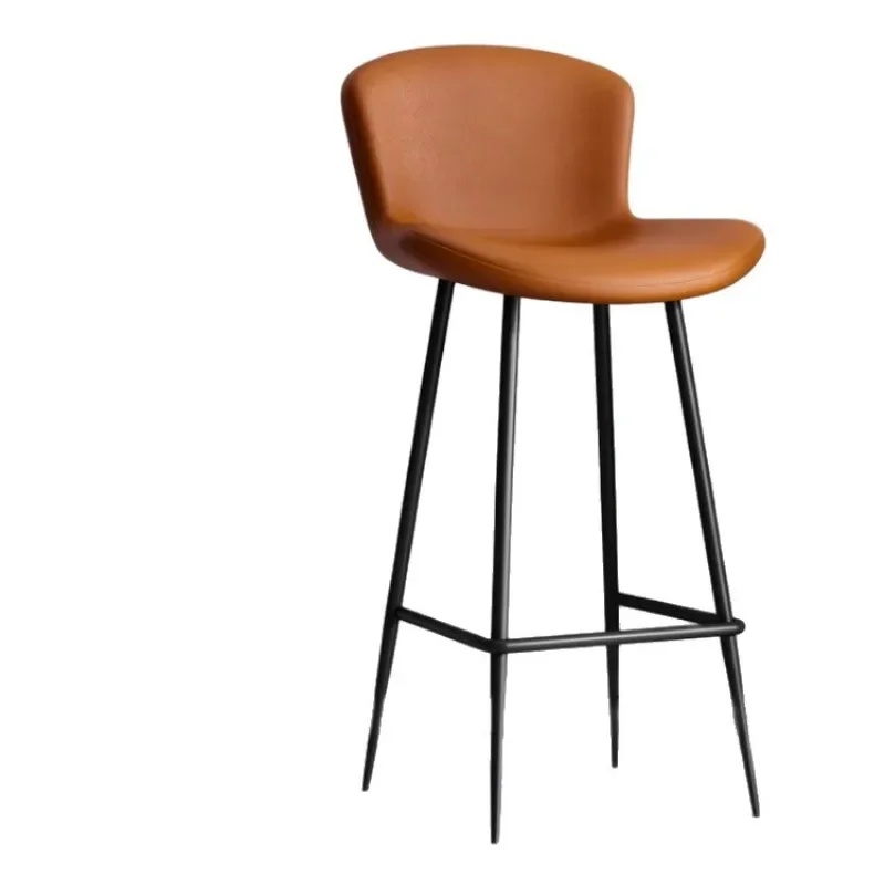 

Wrought iron back Commercial front desk high bar chair Modern simple stool