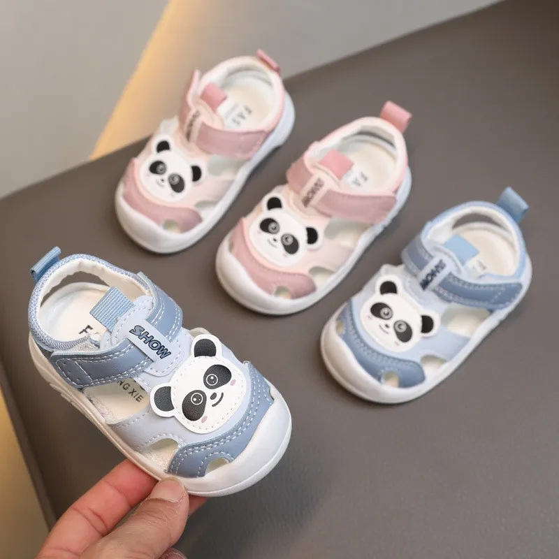 

New Summer Beach Sandals for Children Cute Cartoon Bear Boys Girls Toddler Shoes Anti-slippery Soft-soled Korean Style Footwear