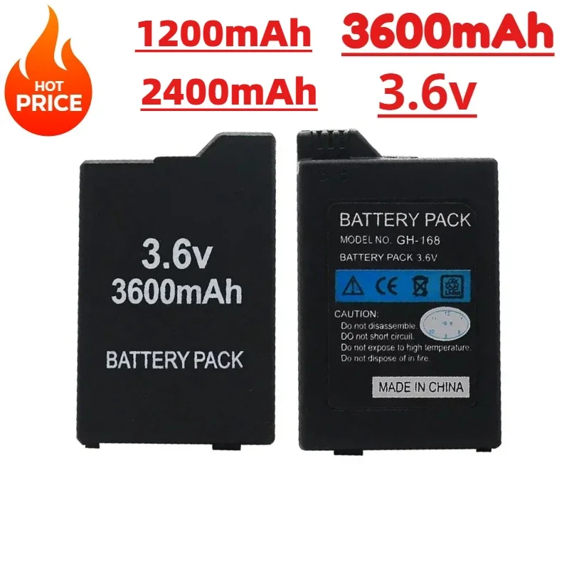 3600mAh 2400mAh High Capacity Lithium Battery Pack Compatible With PSP-2000 PSP-3000 PSP-3004 Console Durable Power Batteries