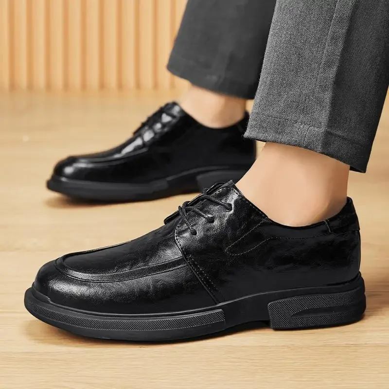 

Men's Shoes Party Moccasins New British Style Black Casual Leather Shoes Men's Business Formal