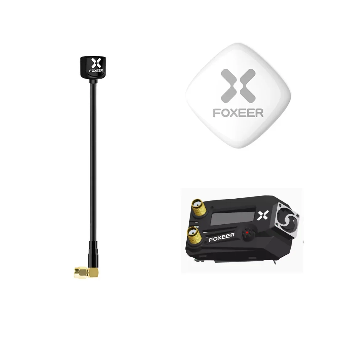 Foxeer ตัวรับสัญญาณ FPV VRX แว่นตารับโมดูล 5.8G 4.9G Fatshark Drone อุปกรณ์เสริมยาวระยะทาง Dual Receiver VRX