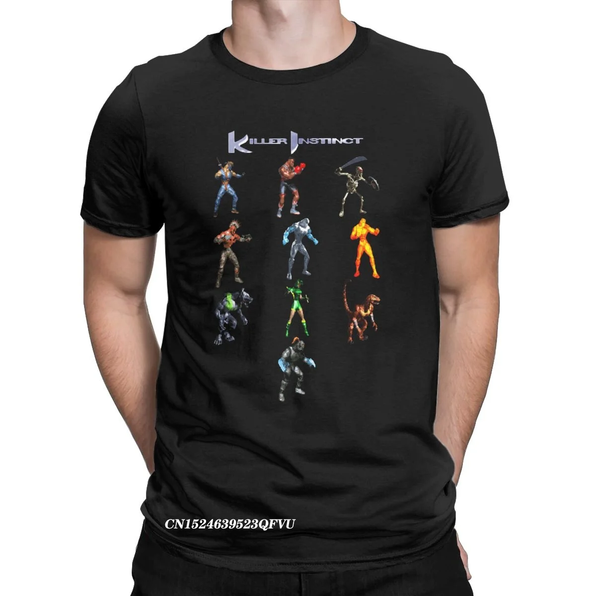 Mortal Kombat Killer Instinct SNES Character Lineup Men Tshirt Novelty Tees Manga T-Shirts Premium Cotton Birthday Gift Tops