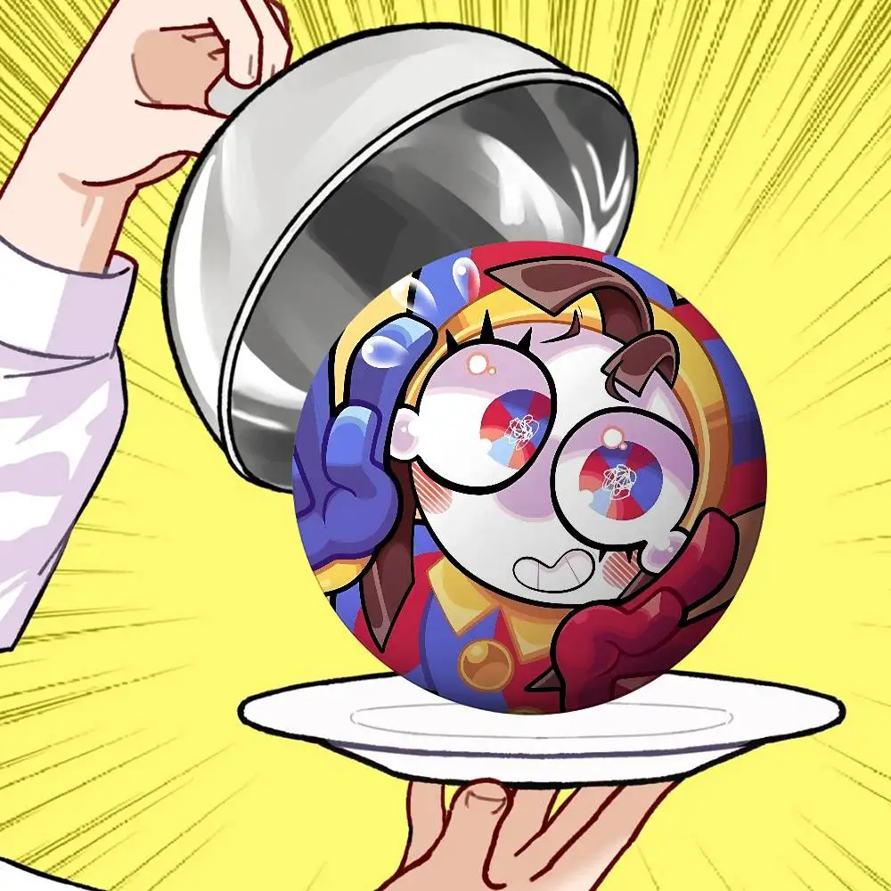 The A-Animated Anime D-Digital Circus Badges Tinplate Soft Button Pin Brooch Metal Badge Custom Jewelry Accessories Hat Bag.
