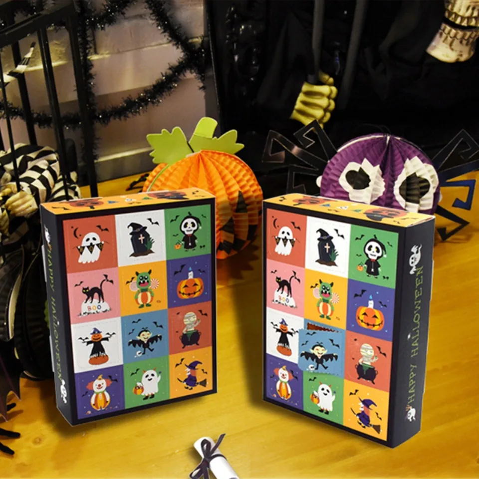 10/20/30 teile/los Halloween Candy Box Hausgemachte Geschenk Box 12 Grid Süßes Oder Saures Boxen Geschenk Box spielzeug Geburtstag Boxen Für Halloween – Detail 4