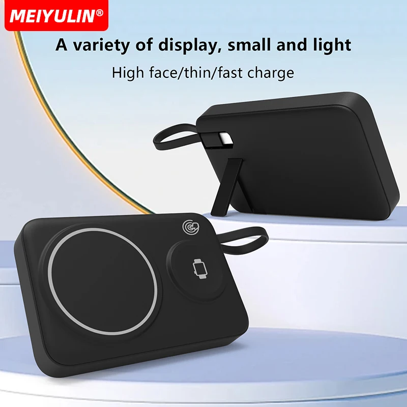 For Apple Watch 10000mAh Magnetic Power Bank Wireless Fast Charger For iPhone Samsung Xiaomi USB C Cable Mobile External Battery - Image 4