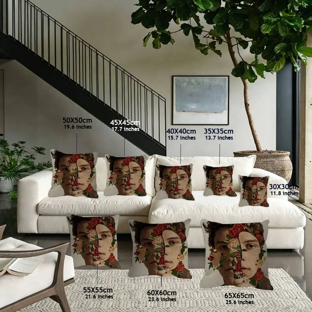 Singer Shawn Mendes Shawn Comfortable soft Pillow Case for Sofa Living Room Home office Decor and Protective Covers