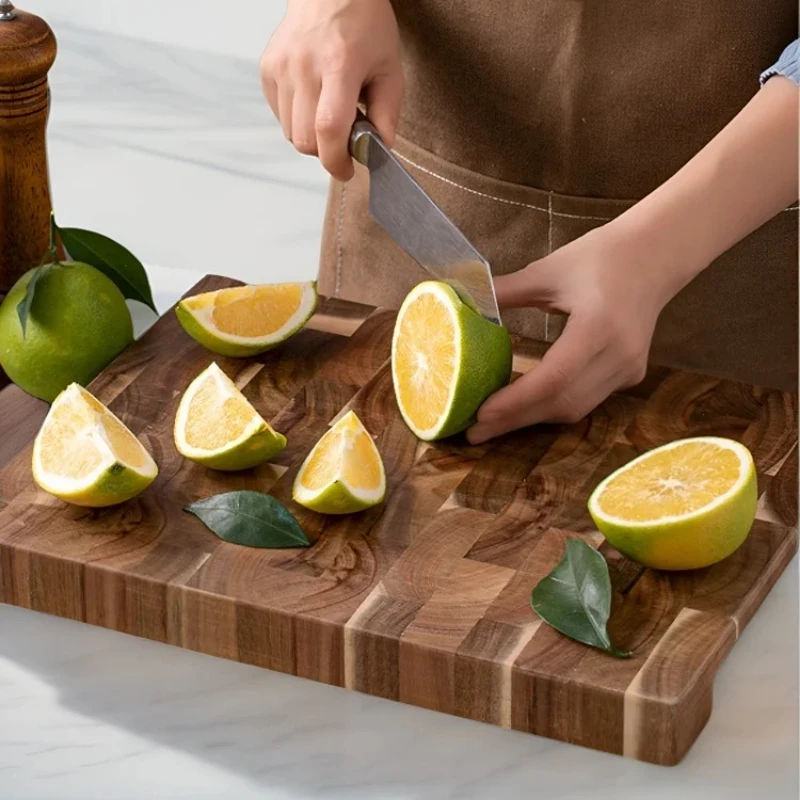 Double-sided Premium Acacia Wood Cutting Board Spliced Chopping Board for Kitchen Use Damp-Proof Design Dual-Sided Kitchen Board