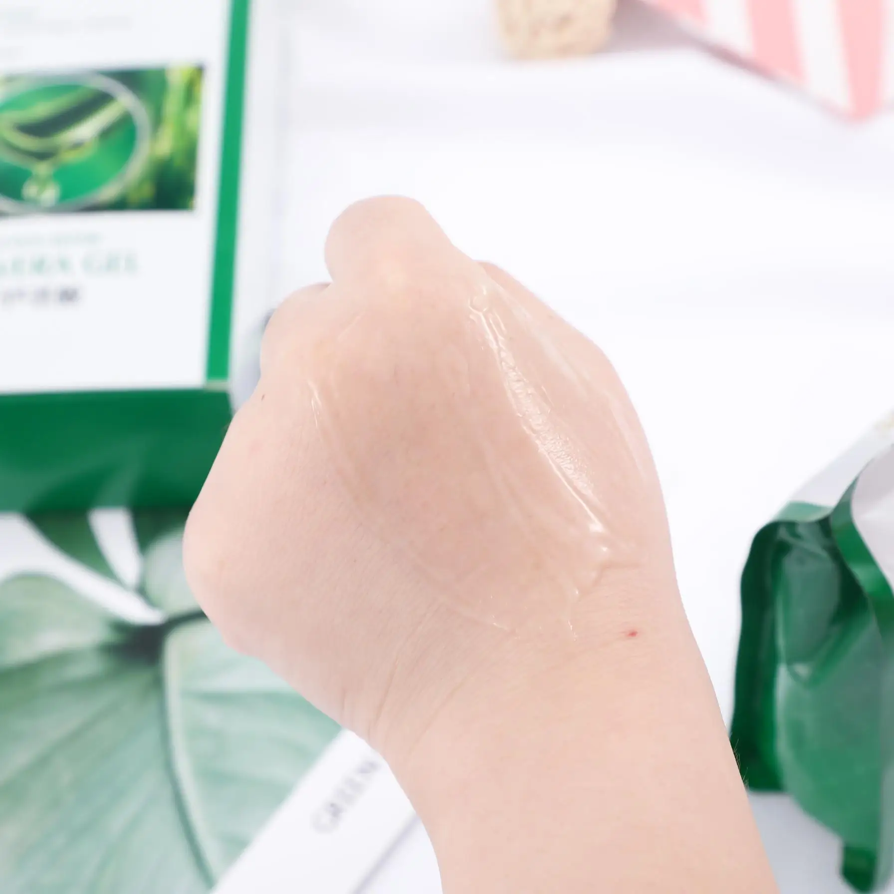 FONCE جل الصبار النقي العضوي 300 جرام كريم ترطيب حروق الشمس الألوة جل طبيعي آمن مهدئ غسول العناية بالبشرة جل التقشير #6