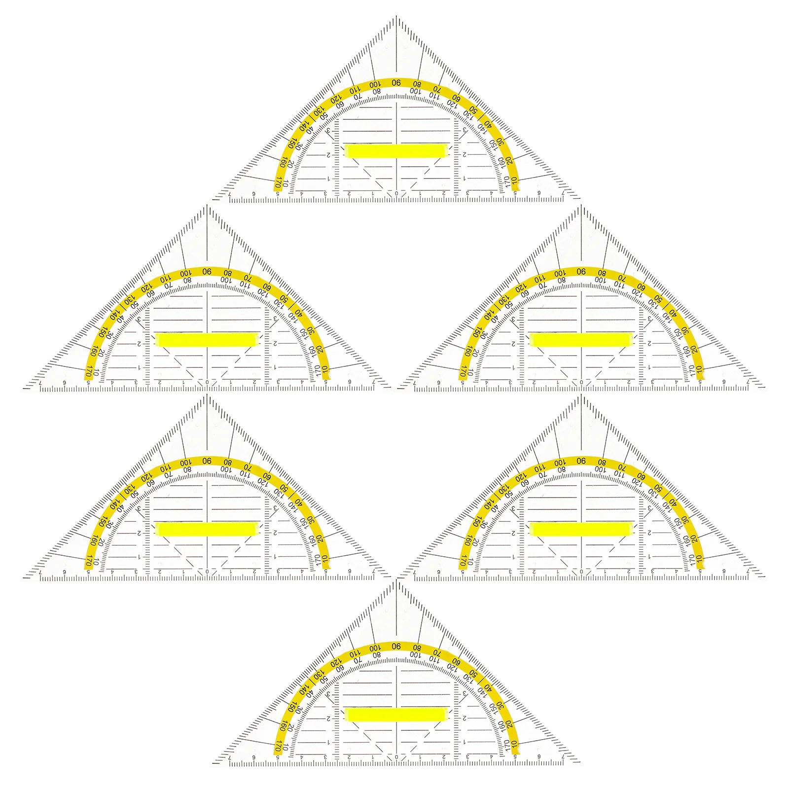 Imagem -02 - Régua Triangular Multifuncional Peças Regras de Medição Ferramentas de Medição Réguas de Desenho Geometria Estudante Quadrado