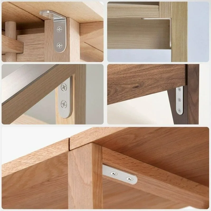 30/1Set Staffa angolare Mobili in acciaio inossidabile Dispositivo di fissaggio per mobili Lavorazione del legno Mensola Tavolo Sedia Supporto Staffa metallica con vite