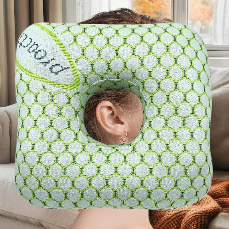 وسادة ثقب الأذن القطنية المسامية مع فتحة وسادة نوم مريحة محمولة للأقراط والشفاء والرعاية اللاحقة أثناء السفر #2