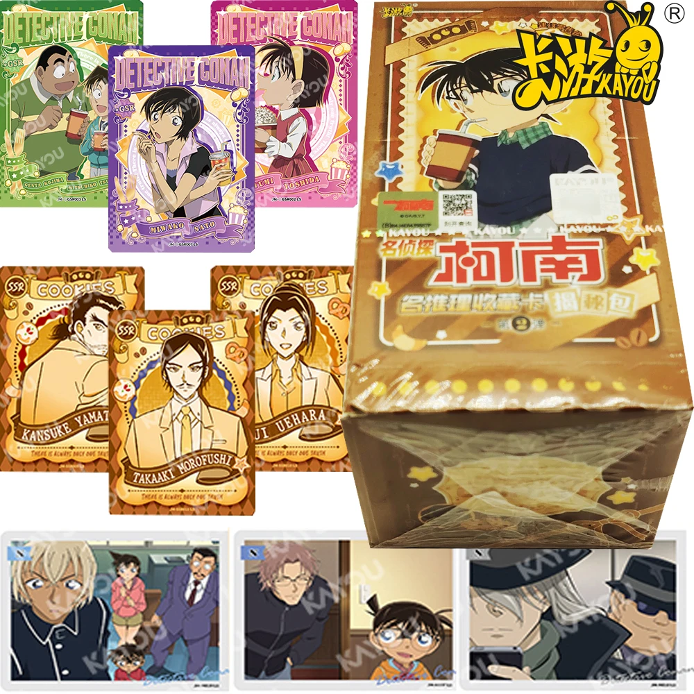 

Original Kayou Detective Conan Collection Cards Booster Box Reasoning Comedy Characters Limited Cards Anime Peripheral Gift Toys