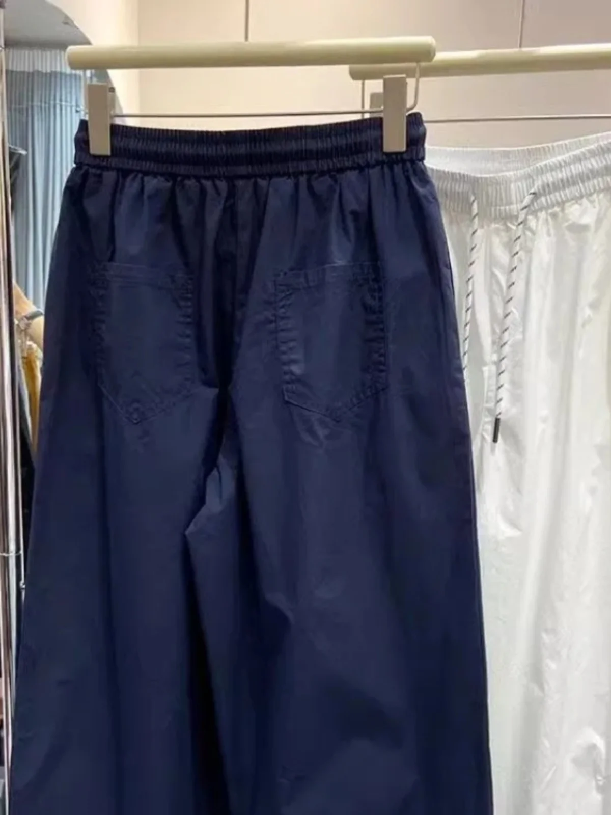 فضفاض مستقيم الساق هارلان أبي السراويل الرجال عالية الخصر مستقيم ملابس العمل واسعة الساق بنطلون عادية فضفاض صالح حجم كبير 300 Pou #2