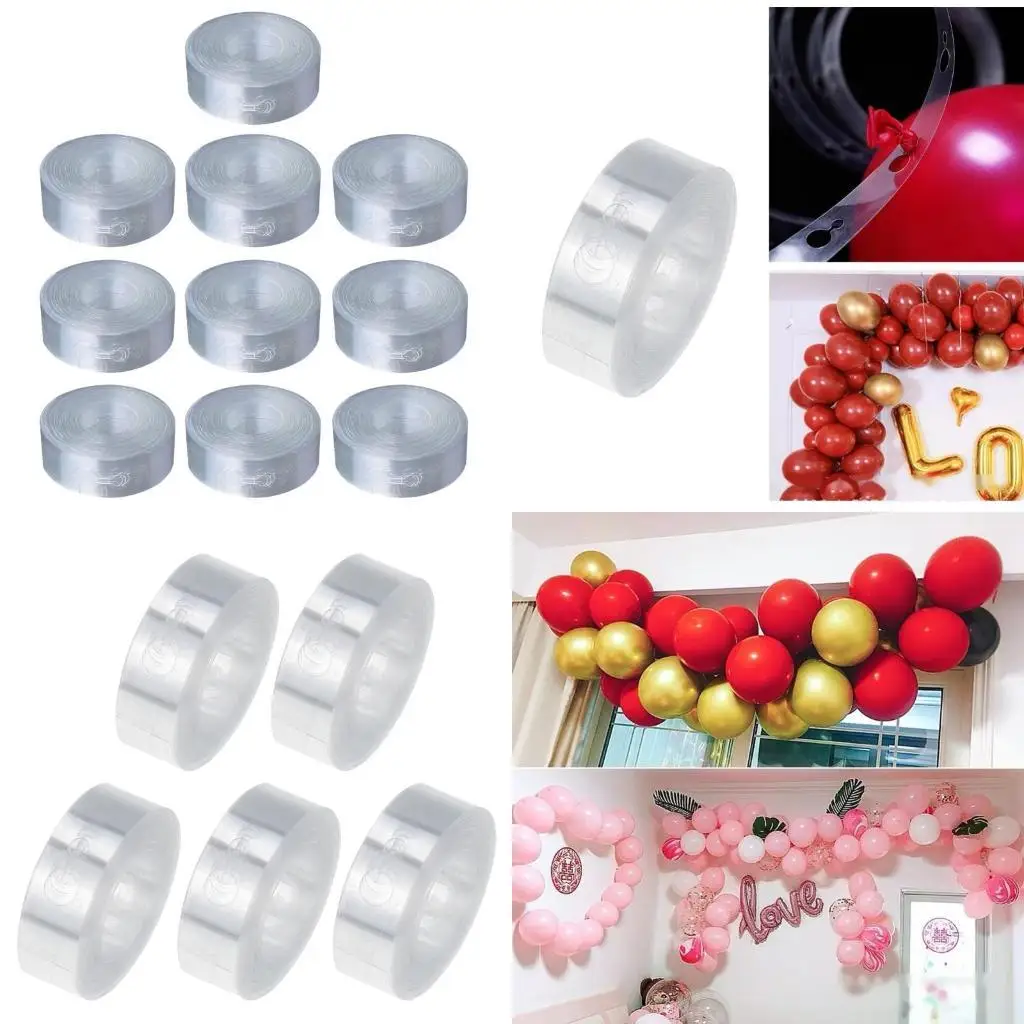 

G6KF 5/10Rolls Practical Double Hole Balloon Chain Efficient Party Scene Decoration