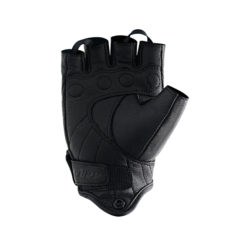 1 Pair Riding Gloves Leather Fingerless Gloves Half Finger Gloves For Motocross Riding Mountaineering Fitness