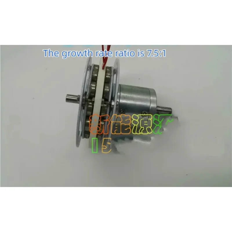 Miniature Disk-type Ironless Generator with Planetary Speed-increasing Gear, High-efficiency, Low-speed Power Generation DIY