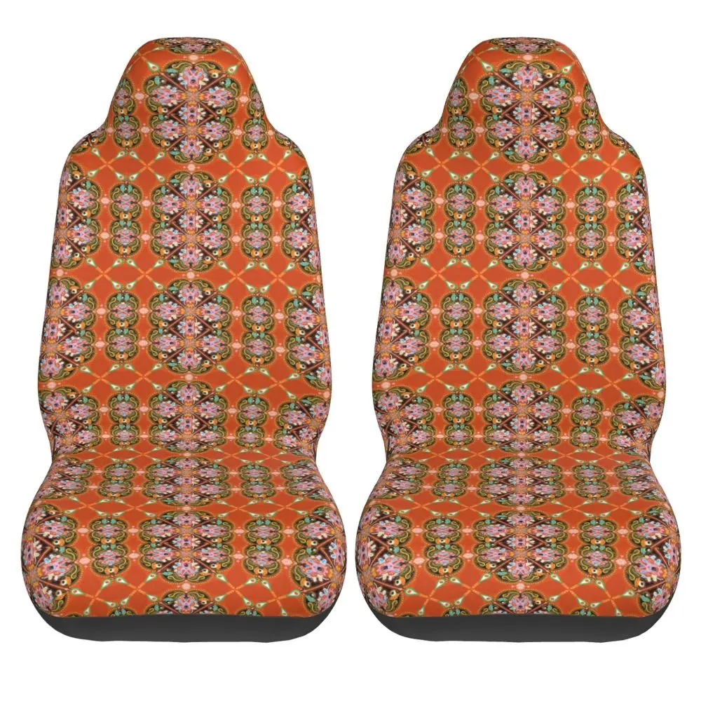 paisley Car Seat Cover Anti Fouling Convenient Protective Cover Unique Style 2PCS Universal Type  car seat covers