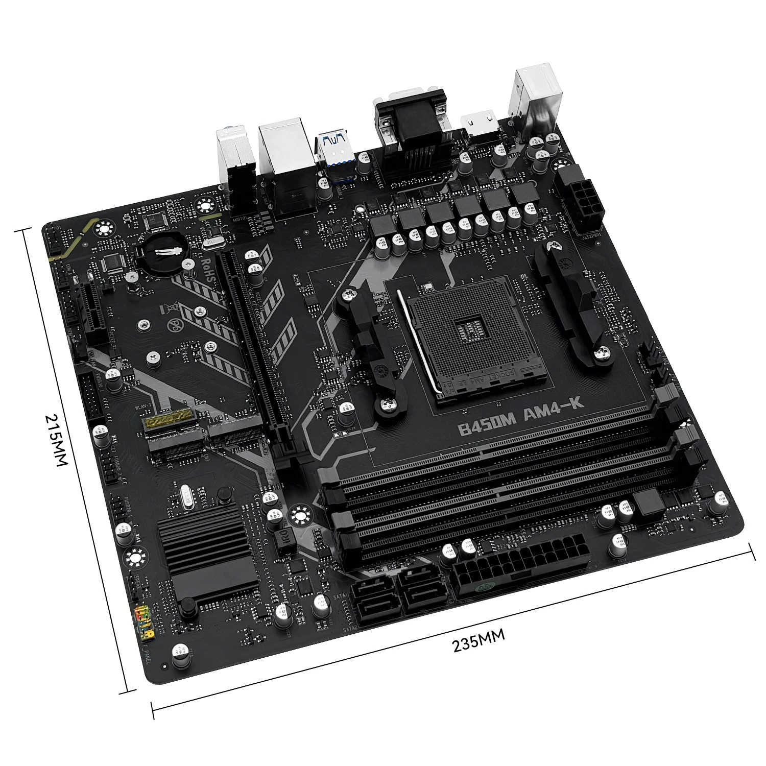 B450M AM4-K motherboard  DDR4 NVME M.2*2 SATA3.0*4